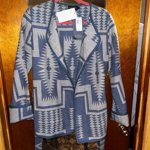 Pendleton Geometric Blue and Gray Blazer